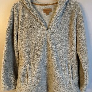 Koolaburra by UGG Textured Gray Hooded Quarter Zip Sz Small